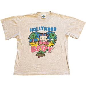 Vintage 90s Betty Boop Cruising Hollywood Universal Studios T-Shirt Gray Size L